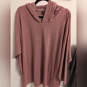 Lane Bryant Dusty Rose Hooded Top